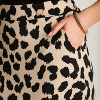 Falda Midi Animal Print Arena