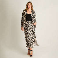 Falda Midi Animal Print Arena