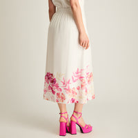 Falda Midi Crudo Floral