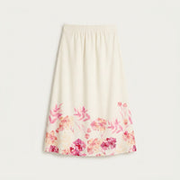 Falda Midi Crudo Floral en plano