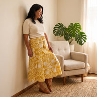 Falda Mostaza Maxi No Elasticado Calce Normal lifestyle