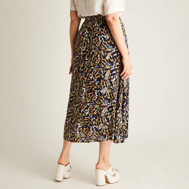 Falda Azul Maxi No Elasticado Calce Normal