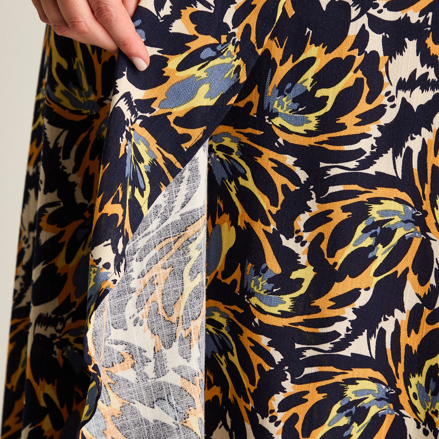 Falda Azul Maxi No Elasticado Calce Normal