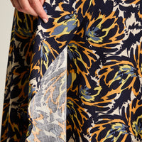 Falda Azul Maxi No Elasticado Calce Normal