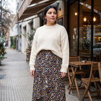 Falda Azul Maxi Calce Normal lifestyle