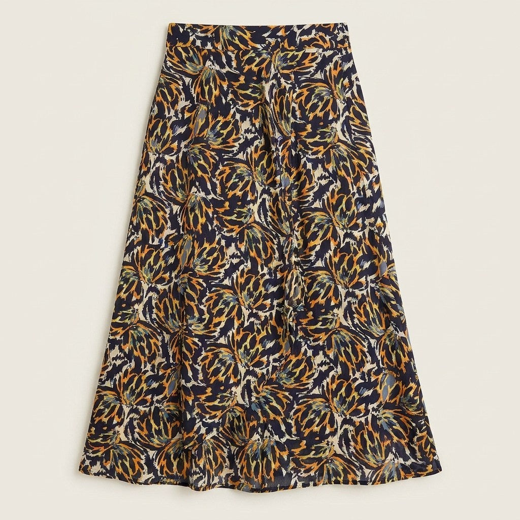 Falda Azul Maxi Calce Normal en plano