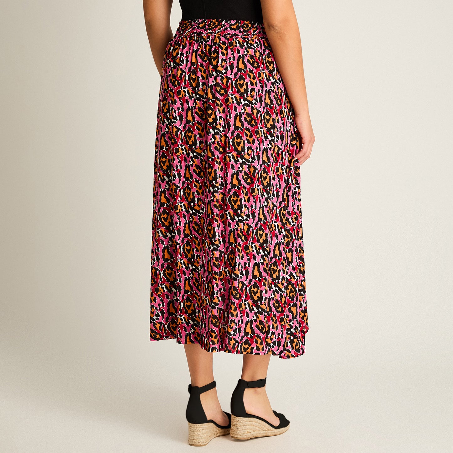 Falda Rojo Maxi No Elasticado Calce Normal