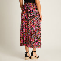 Falda Rojo Maxi No Elasticado Calce Normal