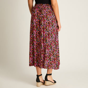 Falda Rojo Maxi No Elasticado Calce Normal