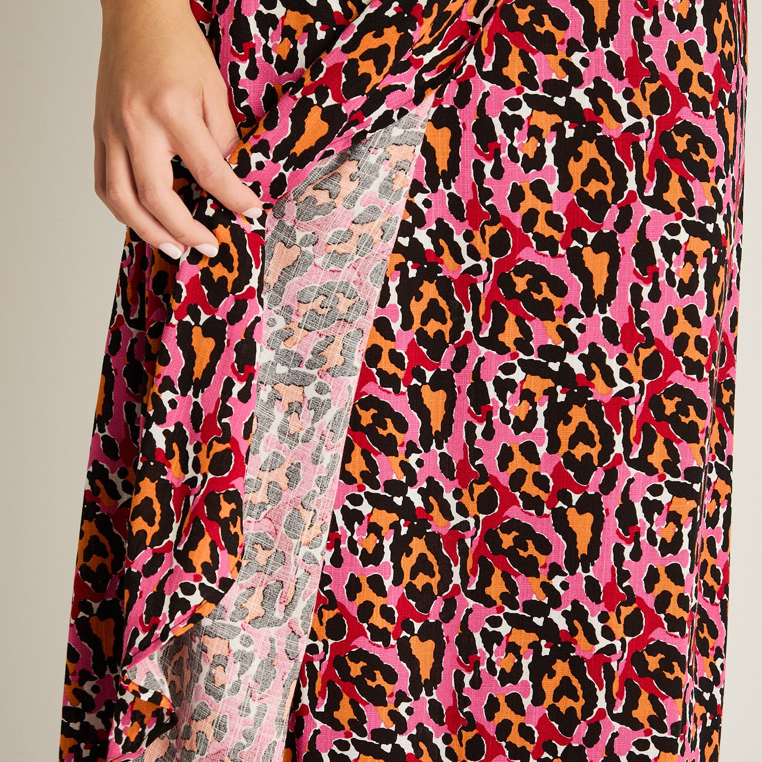 Falda Rojo Maxi No Elasticado Calce Normal