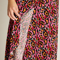 Falda Rojo Maxi No Elasticado Calce Normal