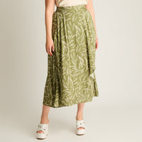 Falda Verde Maxi No Elasticado Calce Normal