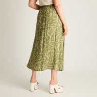 Falda Verde Maxi No Elasticado Calce Normal