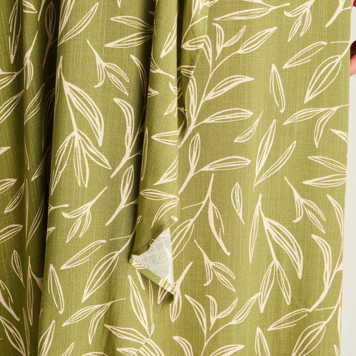 Falda Verde Maxi No Elasticado Calce Normal