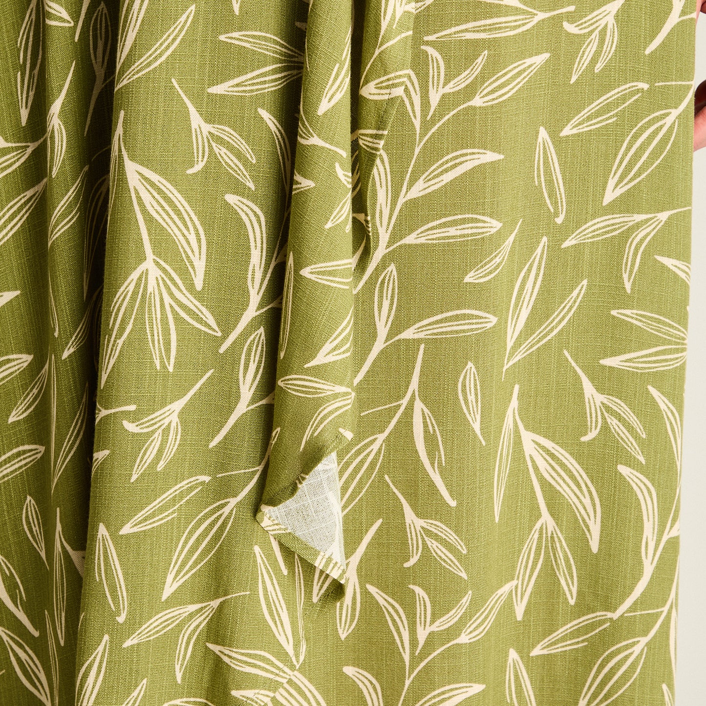 Falda Verde Maxi No Elasticado Calce Normal