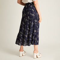 Falda Azul Maxi No Elasticado Calce Normal