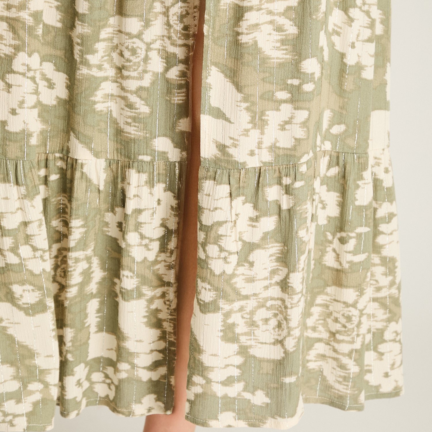 Falda Verde Maxi No Elasticado Calce Normal