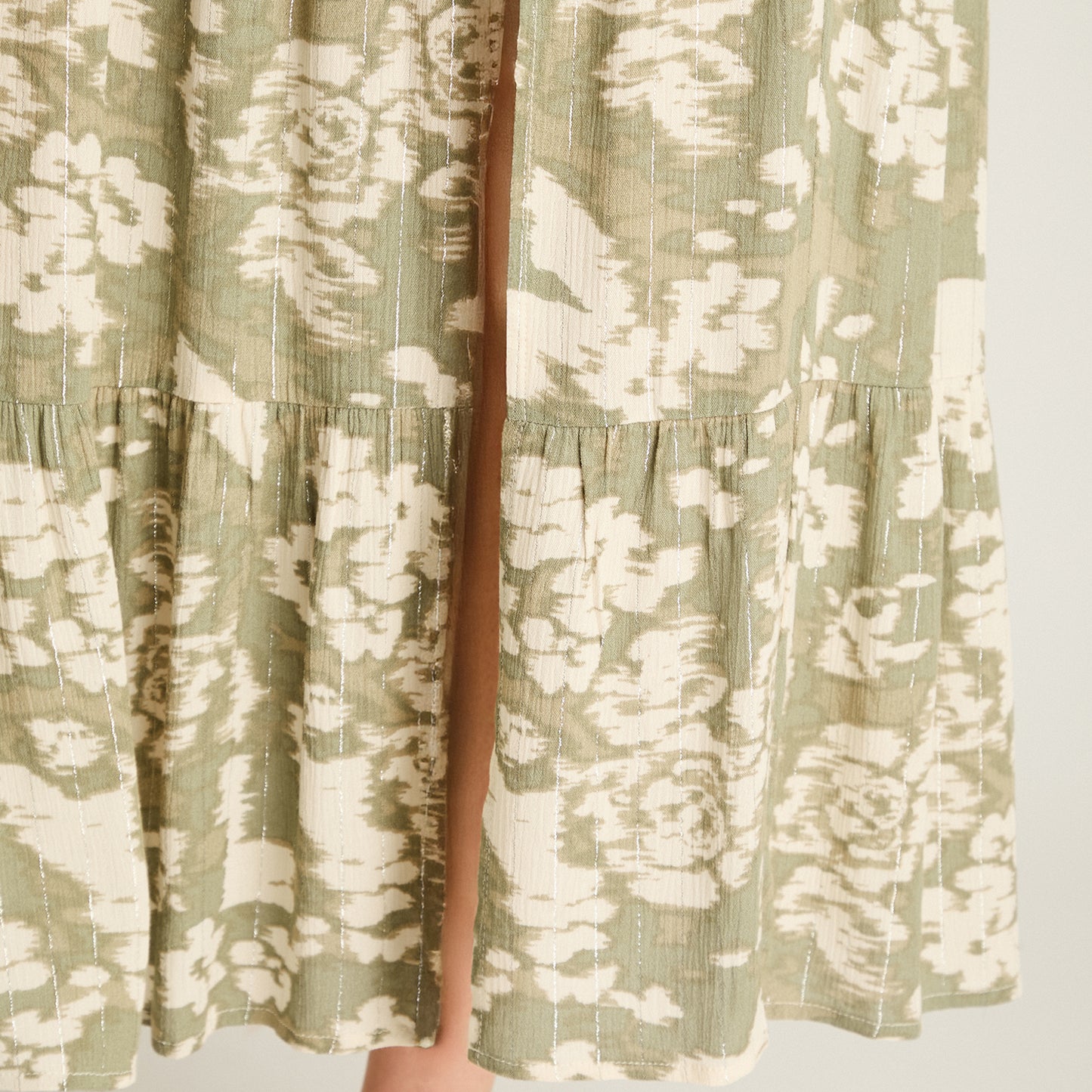 Falda Verde Maxi No Elasticado Calce Normal