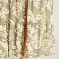 Falda Verde Maxi No Elasticado Calce Normal