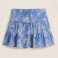 Falda Corta Azul Estampado Mediterráneo en plano