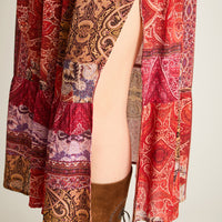 Falda Terracota Elasticidad Nula Sin Forro Calce Holgado Tela Plano