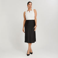 Falda de Satín Negro