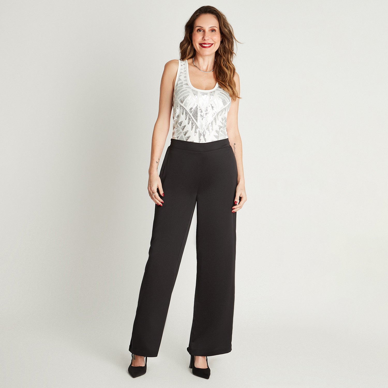 Pantalón Negro Palazzo Lorenzo di Pontti