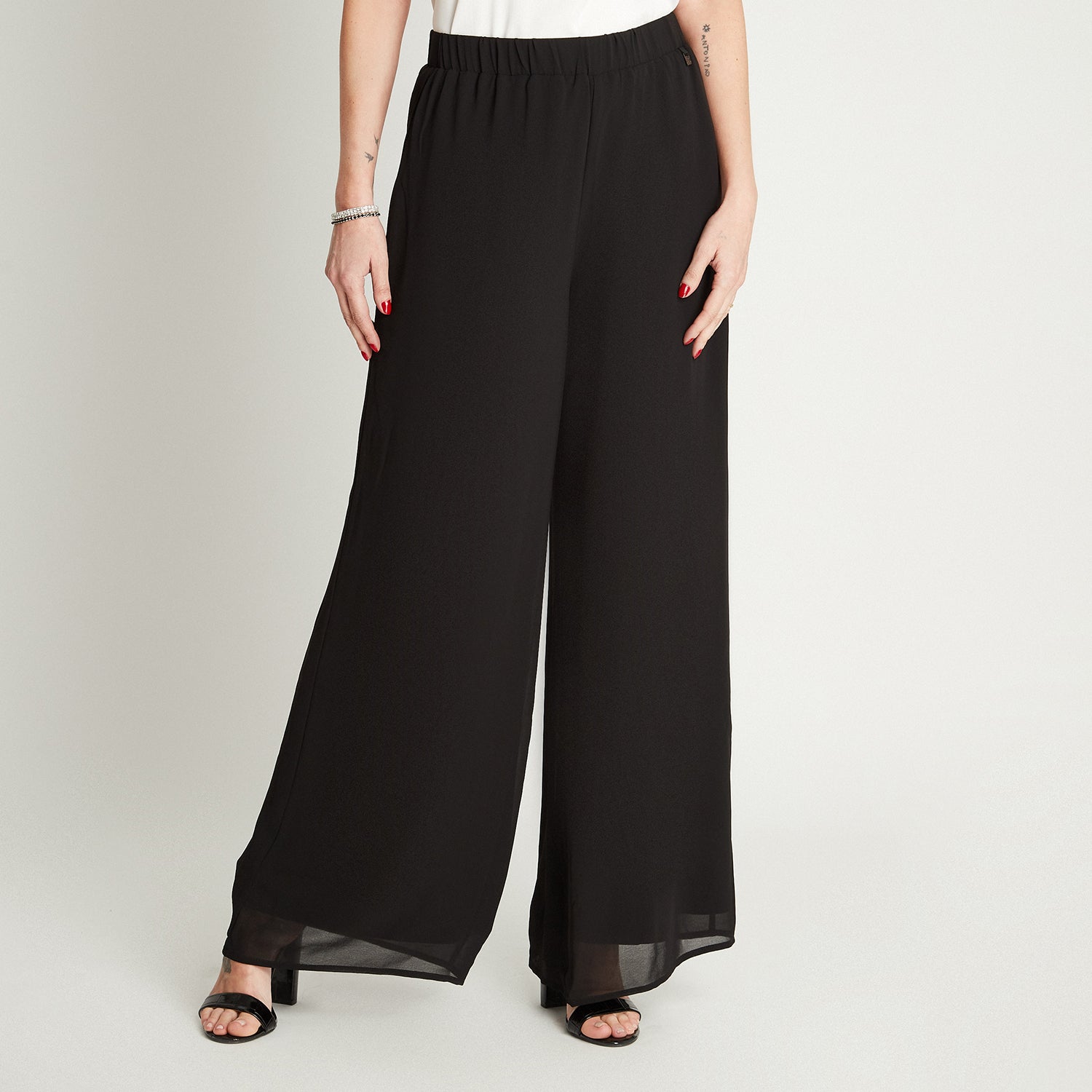 Pantalón Negro Palazzo Lorenzo di Pontti