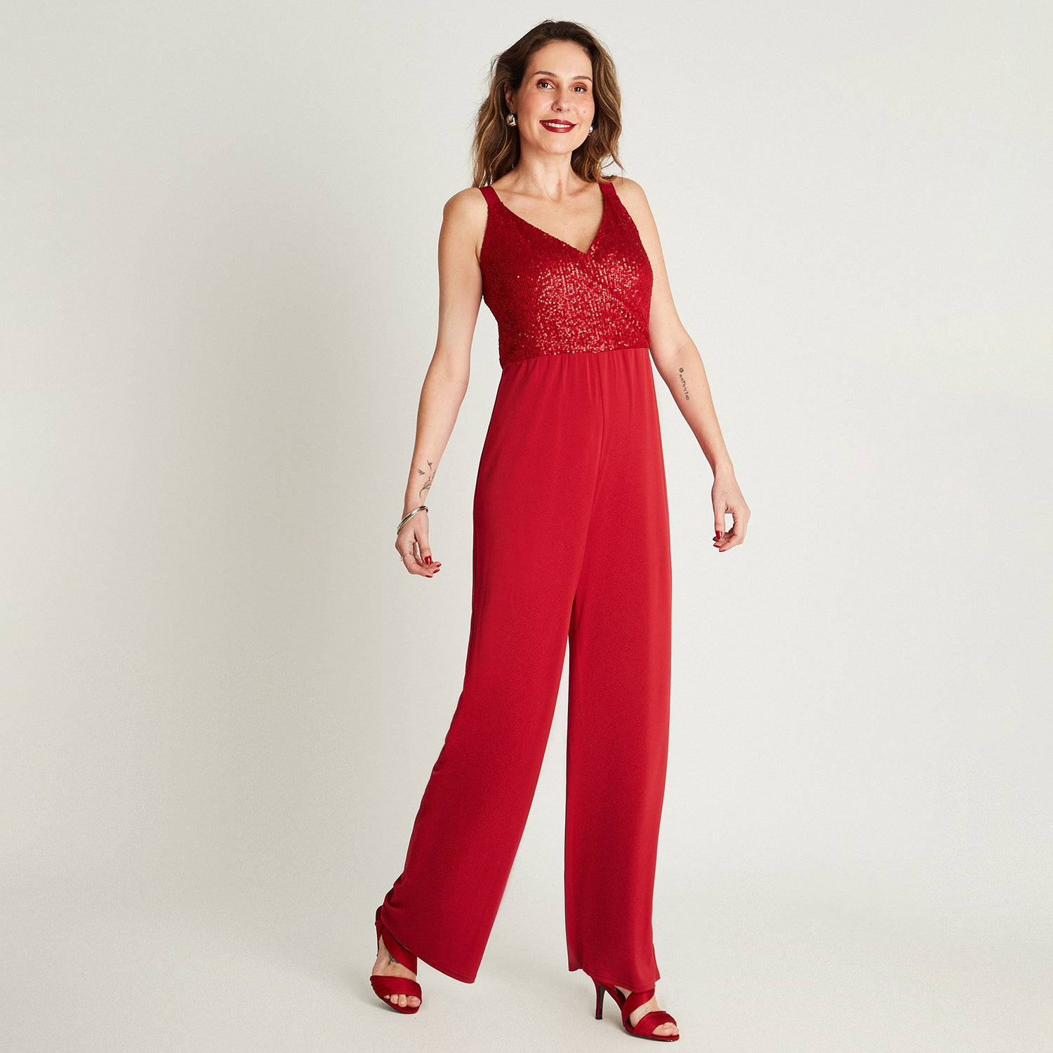 Enterito Rojo Sin Manga Tirantes Lorenzo di Pontti