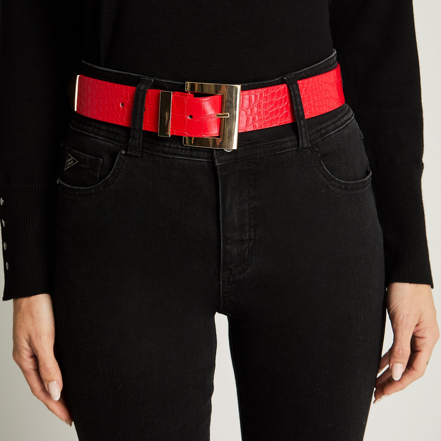 Cinturón Textura Pitón Rojo Lorenzo Di Pontti