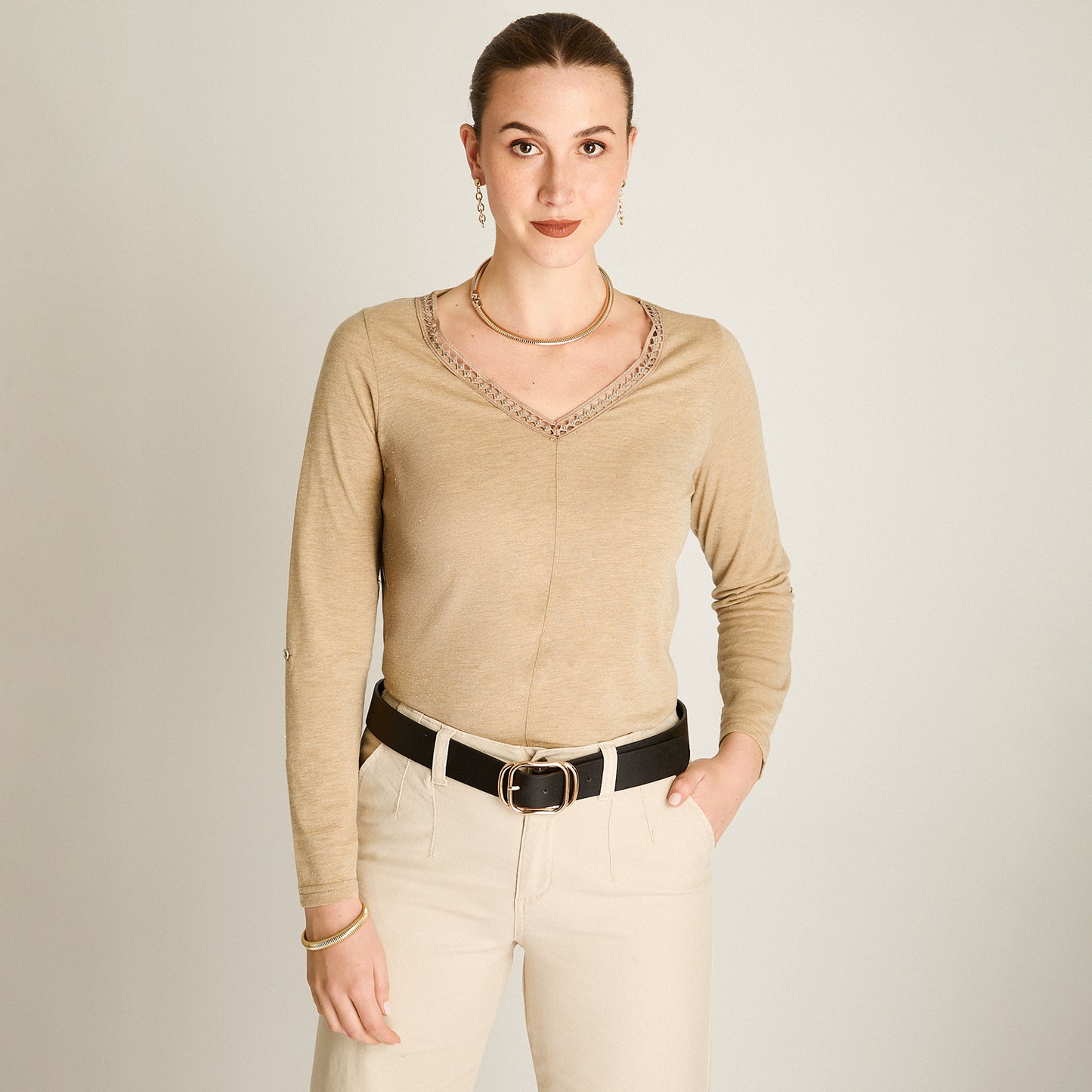 Cinturón Negro Clásico con Hebilla Metálica