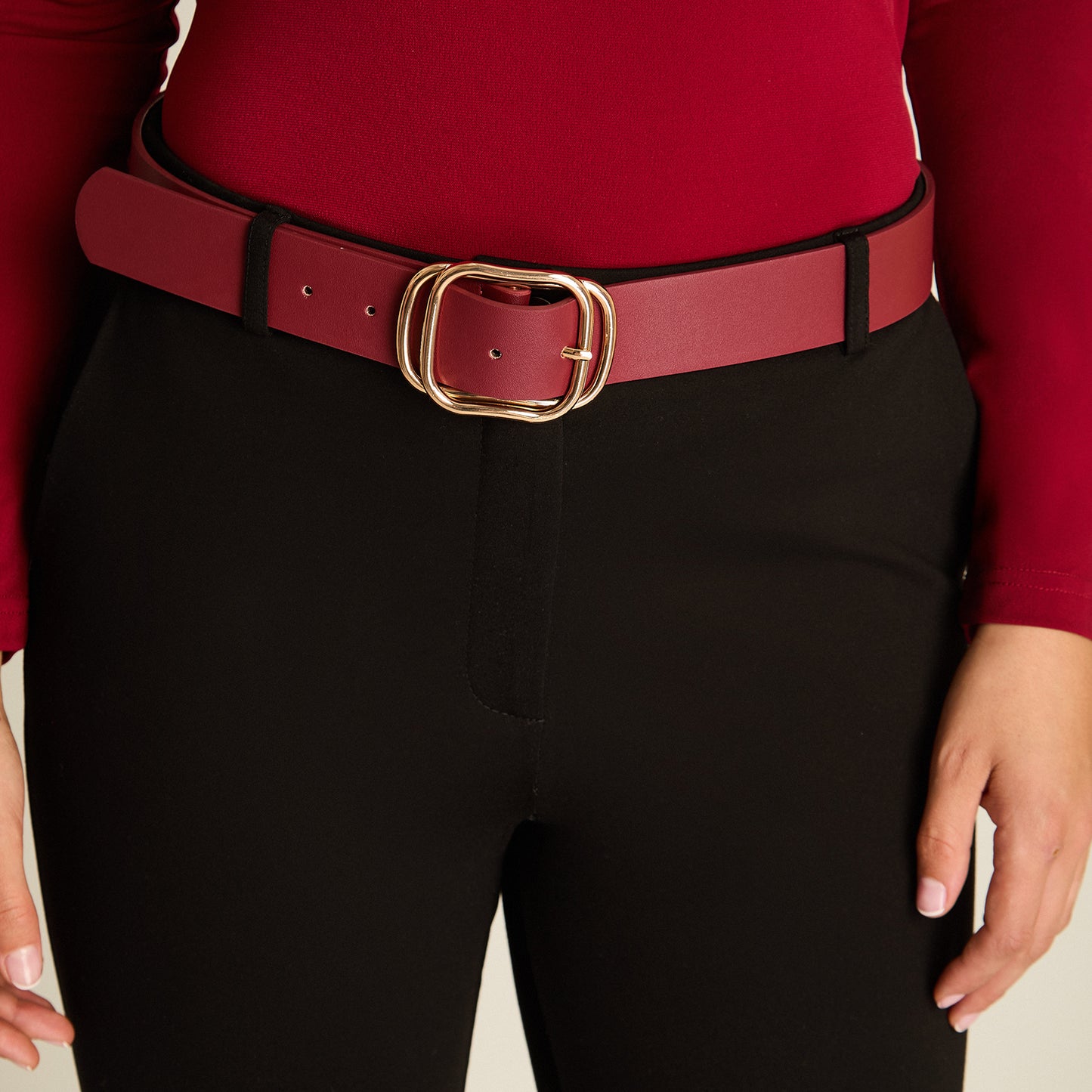 Cinturón Guinda No Elasticado Calce Normal