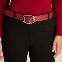 Cinturón Guinda No Elasticado Calce Normal