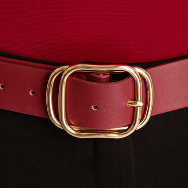 Cinturón Guinda No Elasticado Calce Normal