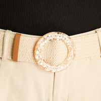 Cinturon Beige No Elasticado Calce Normal