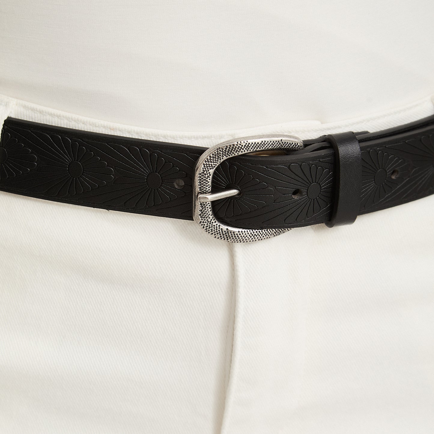 Cinturón con Diseño Negro
