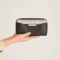 Billetera Negra Bicolor con Cierre