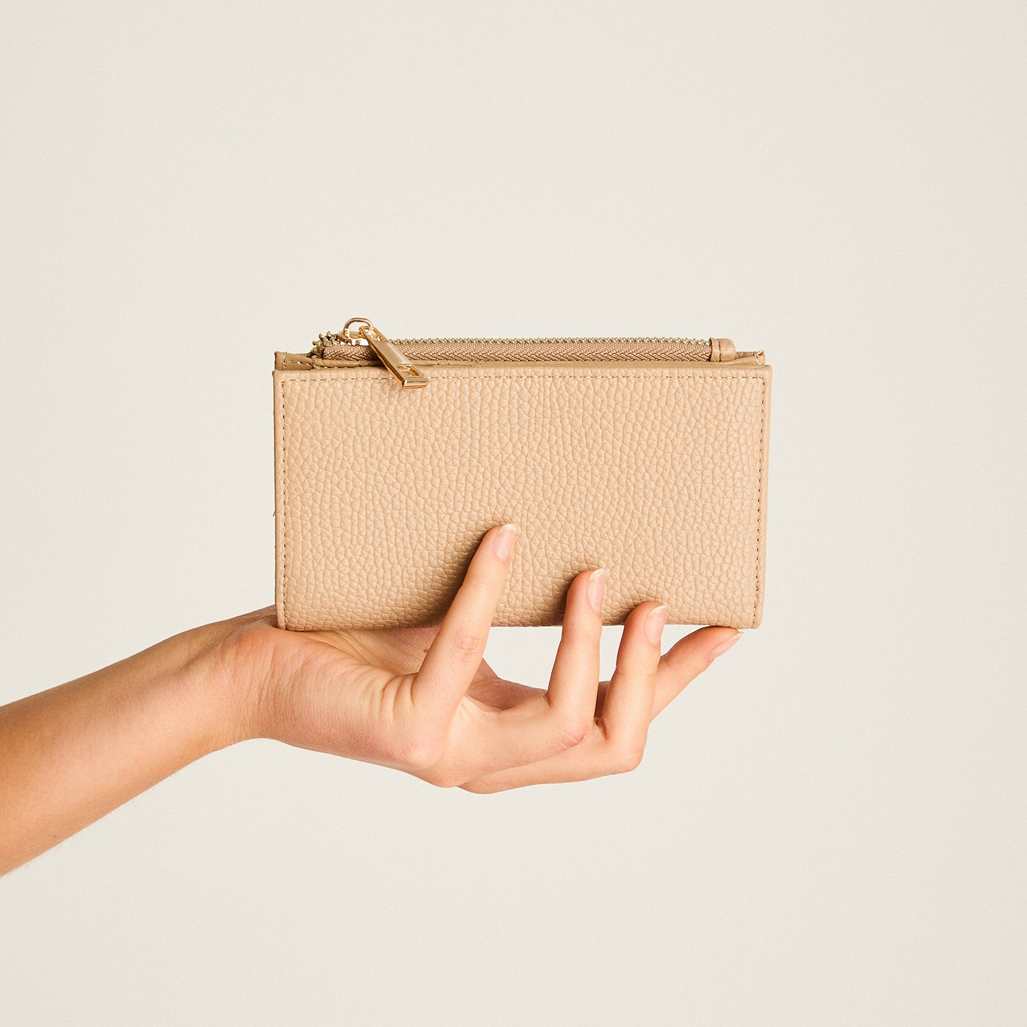 Billetera Beige Sin Forro