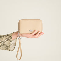 Billetera Camel con Cierre y Correa