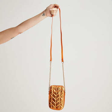 Porta Naranja Celular Naranjo Metalizado - Lorenzo di Pontti