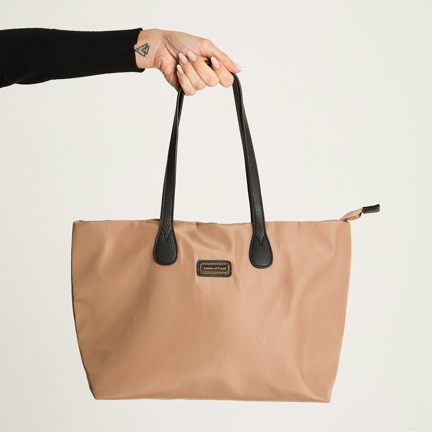 Cartera Con Strap De Pu Camel Lorenzo Di Pontti