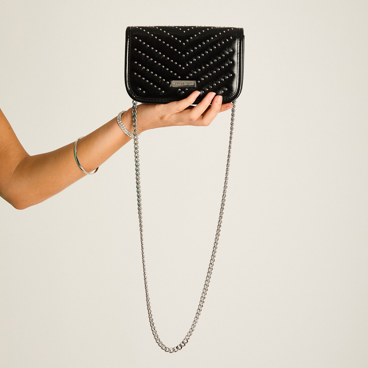 Cartera Negro Con Forro