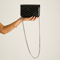 Cartera Negro Con Forro