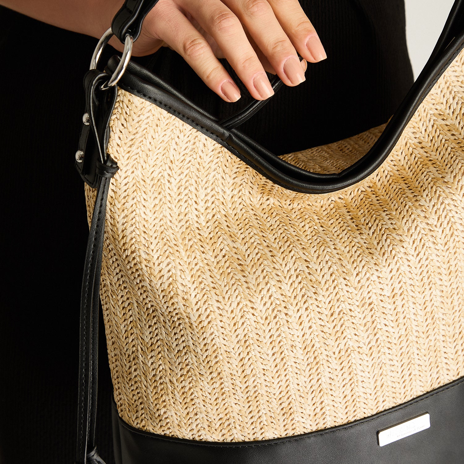 Cartera Negro Con Forro