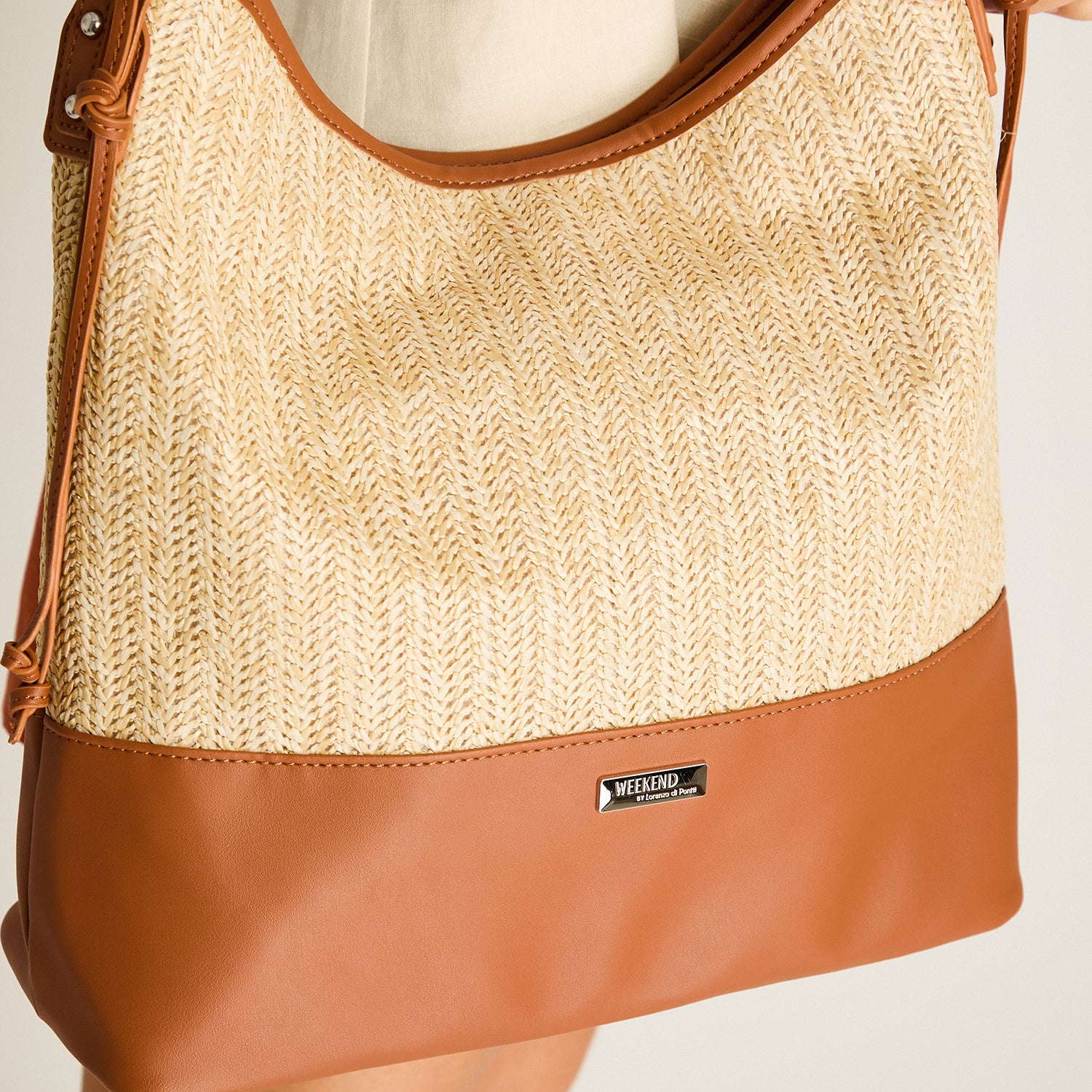 Cartera Camel Con Forro