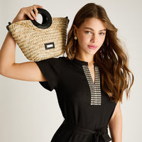 Cartera Negro Con Forro