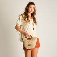 Cartera Camel Con Forro