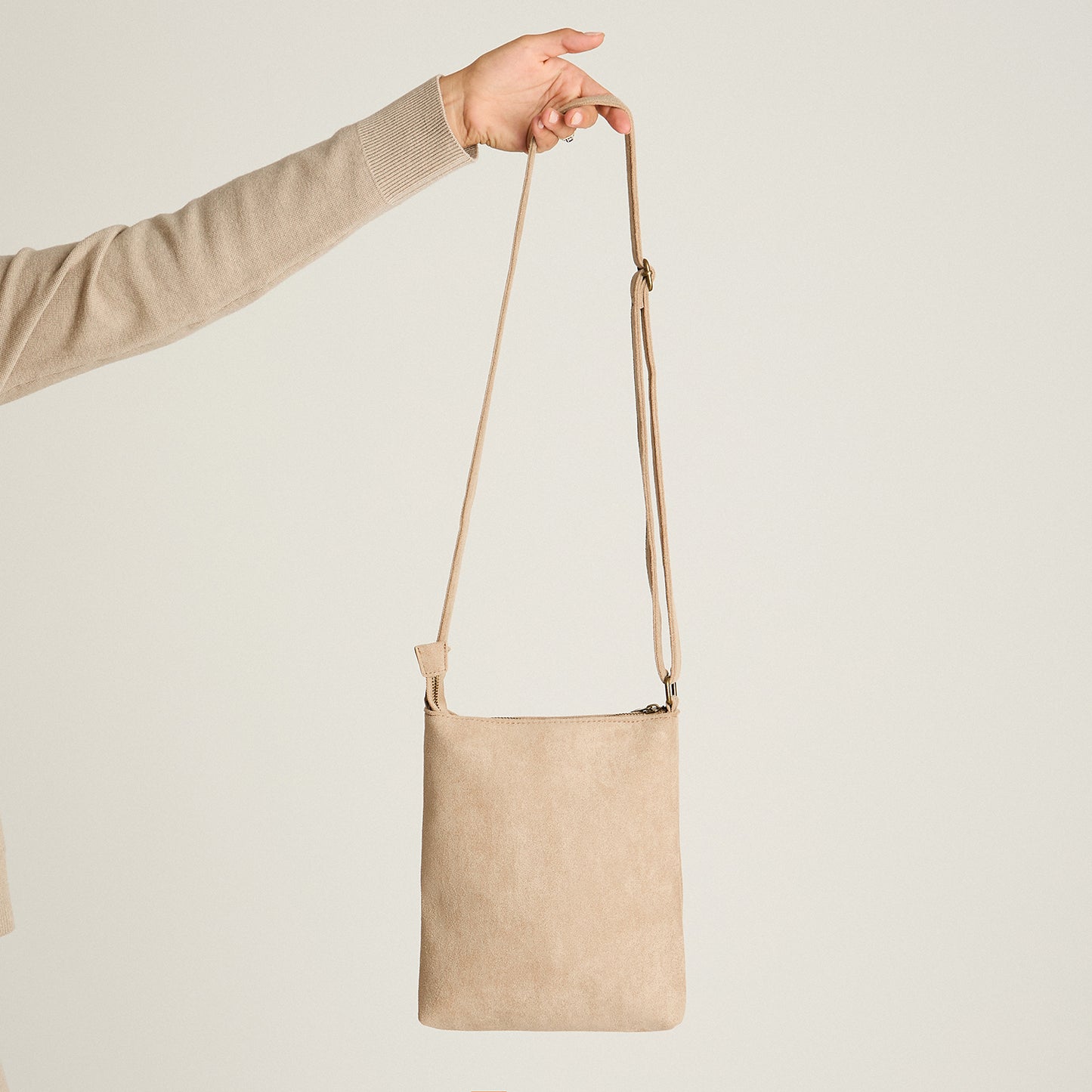 Cartera Camel Elasticidad Nula Sin Forro Calce Normal Tela Plano