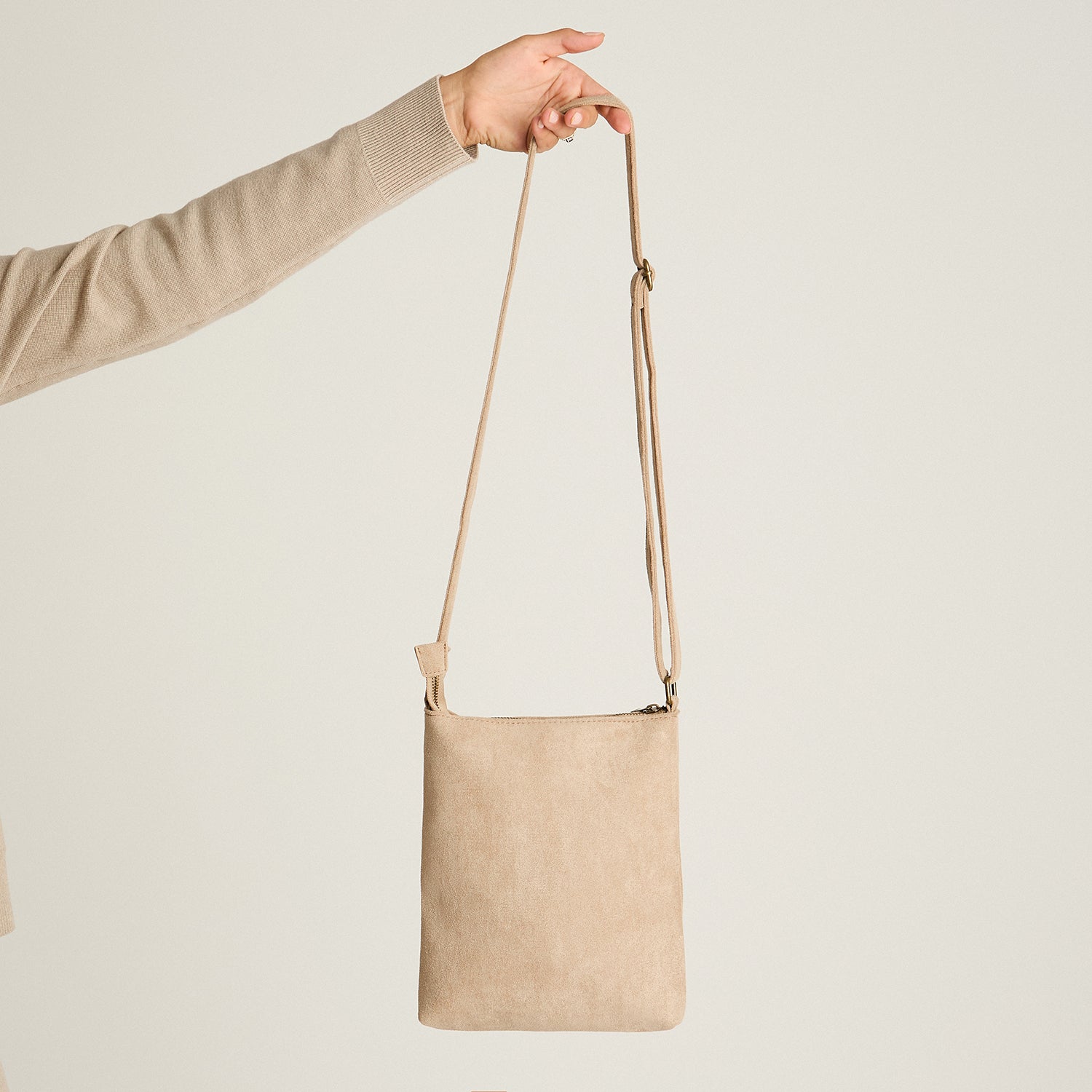 Cartera Camel Elasticidad Nula Sin Forro Calce Normal Tela Plano