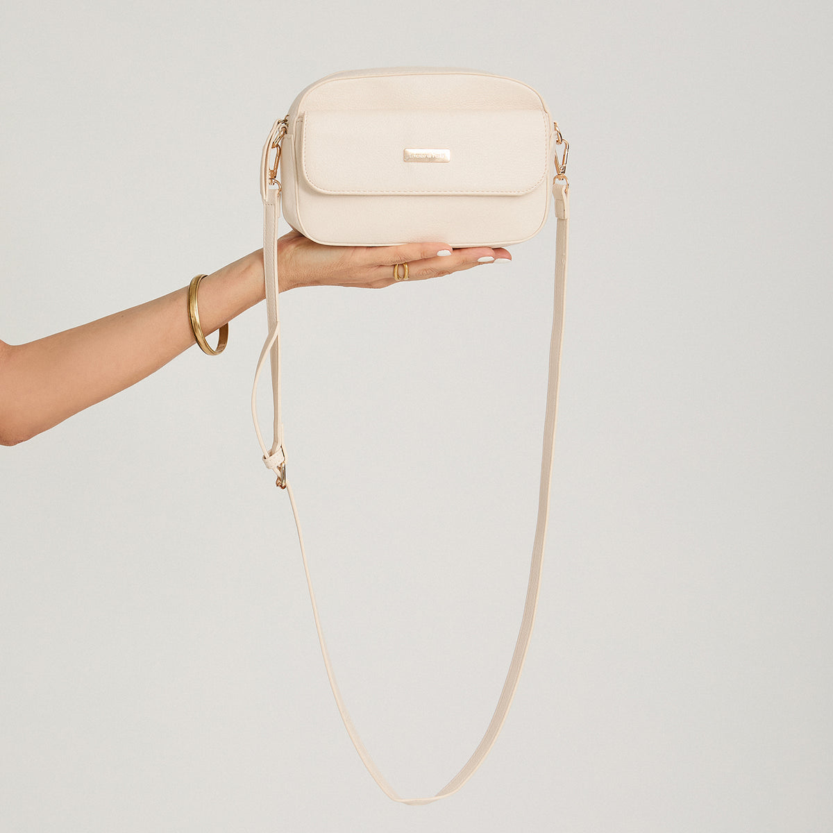 Cartera Bandolera de Pu Beige